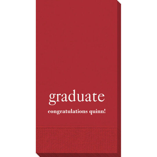 Big Word Graduate Guest Towels